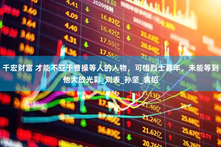 千宏财富 才能不亚于曹操等人的人物，可惜烈士暮年，未能等到他大放光彩_刘表_孙坚_袁绍