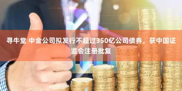 寻牛堂 中金公司拟发行不超过350亿公司债券，获中国证监会注册批复